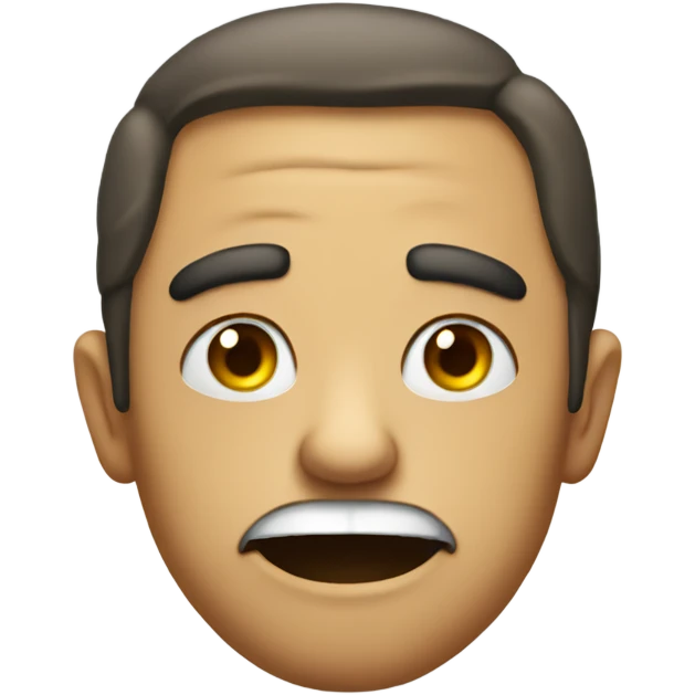 Judgemental disgust face emoji