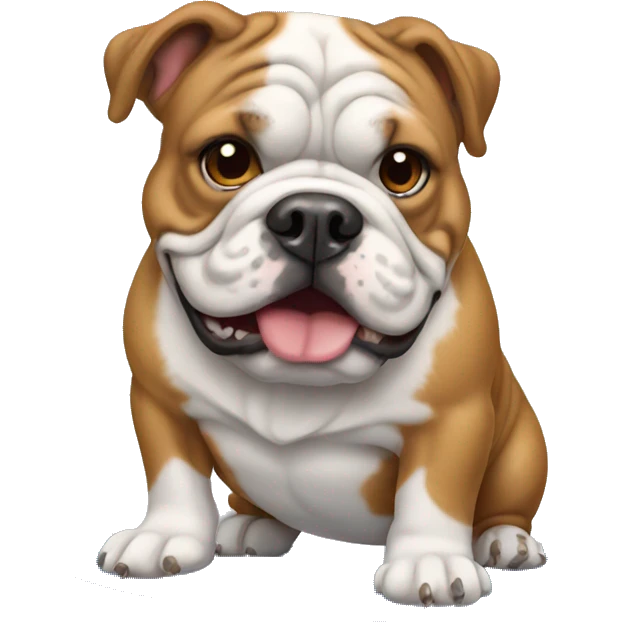 Surfing English bulldog emoji