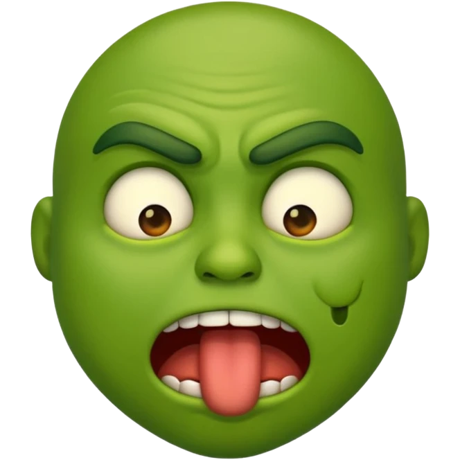  emoji smelling something that stinks. With the stink face. About to throw up  emoji