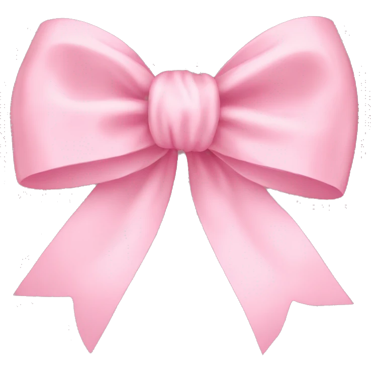 light pink ribbon bow emoji