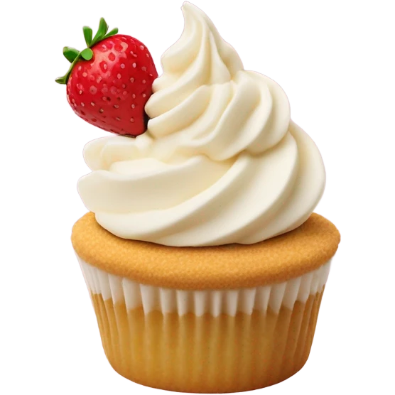 Strawberry cheesecake cupcake emoji