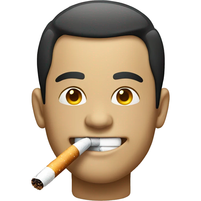 Smiling smoking a cigarette emoji