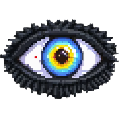 simple pixel art eyes emoji