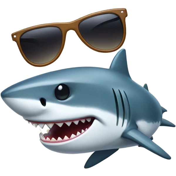 Shark with sunglasses  emoji