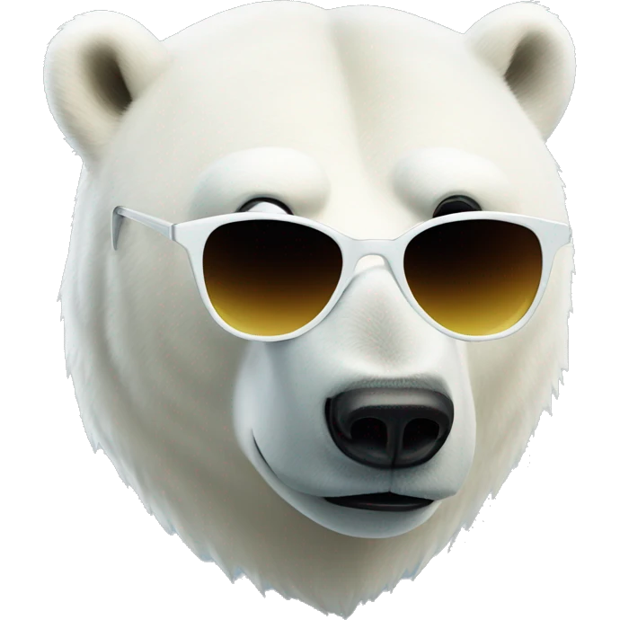 Polar bear in sunglasses emoji