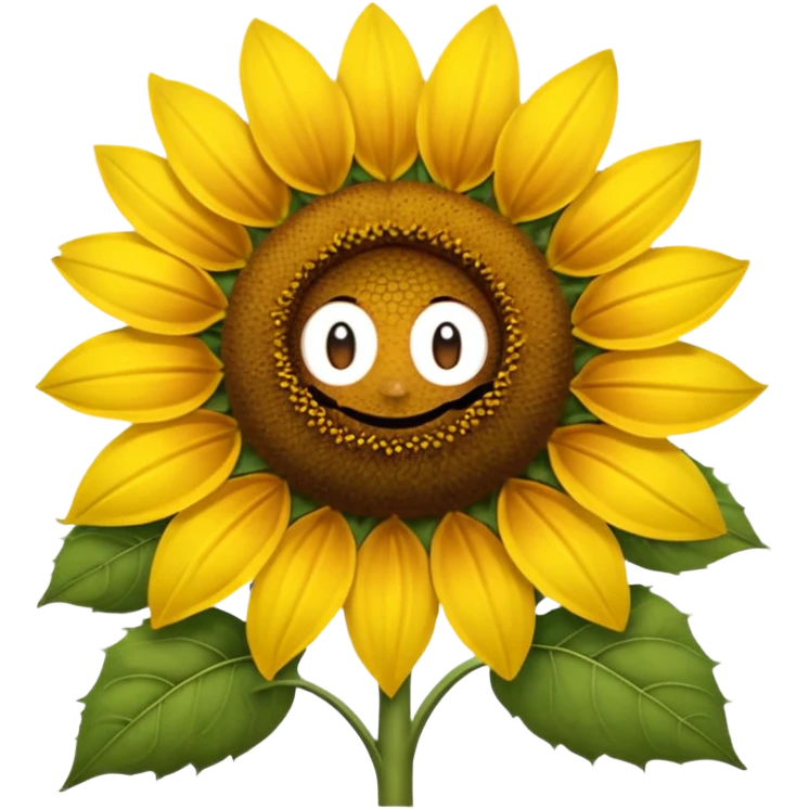 large sunflower with round center emoji