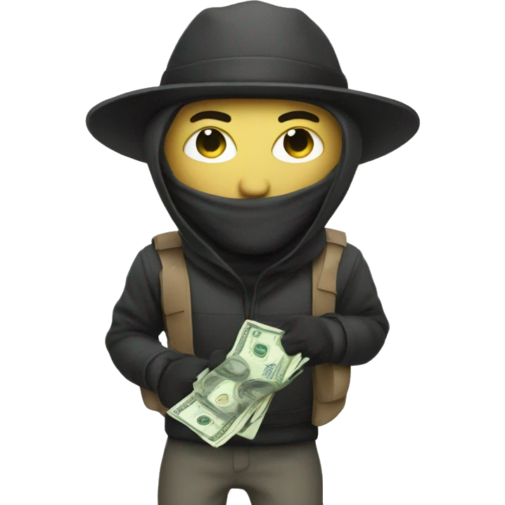 Robber with a bag of money emoji