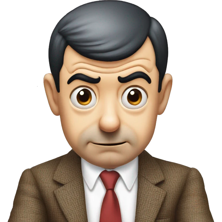 mr bean grabs his head emoji
