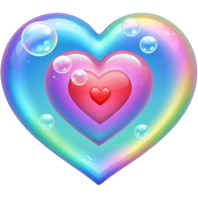 trail of bubbles no faces in heart  emoji