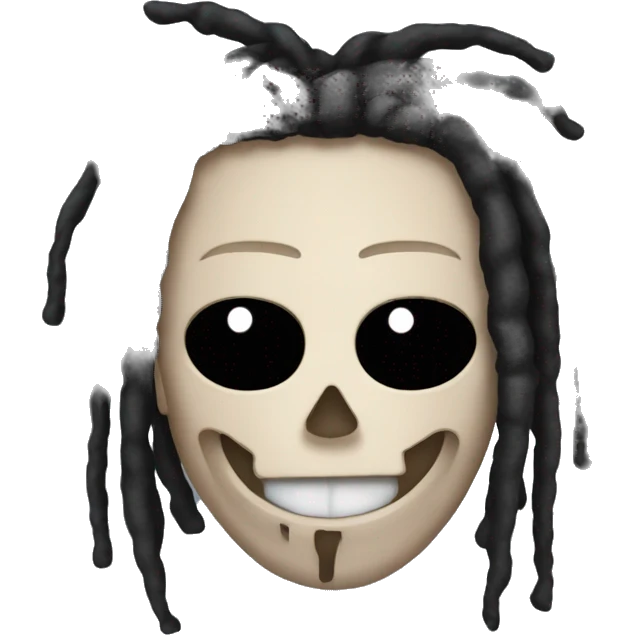 Dreads with skull face emoji  emoji