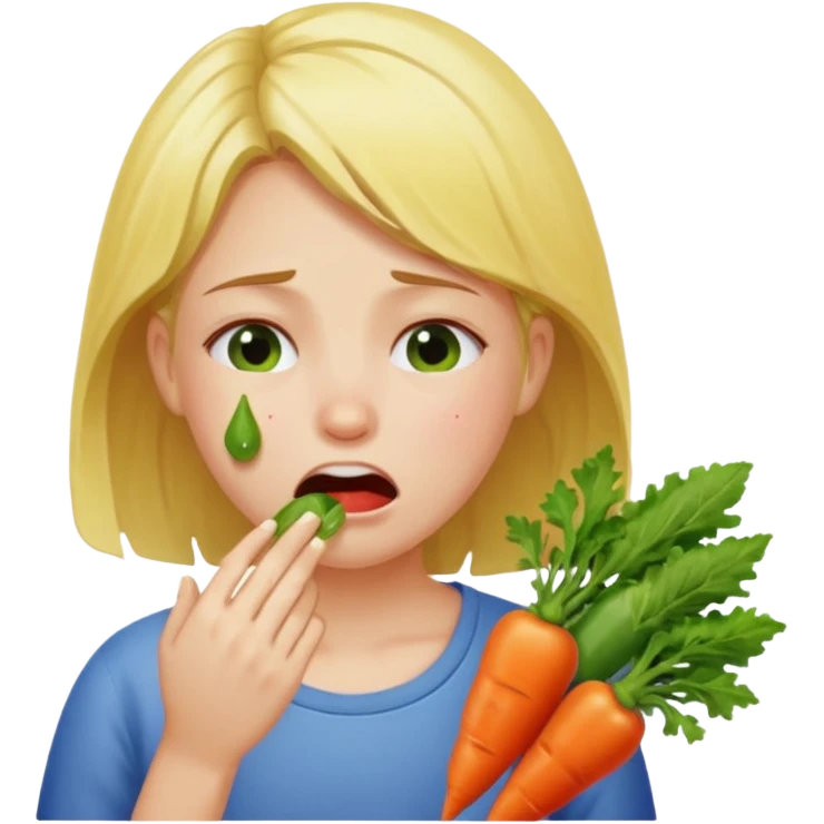 девушка ест разные овощи большое разнообразие овощей и плачет emoji