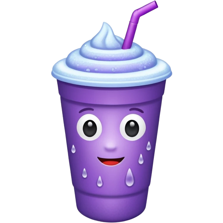 purple drink in Styrofoam cup emoji