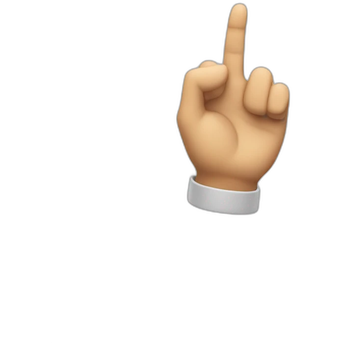 mano che indica verso il basso emoji