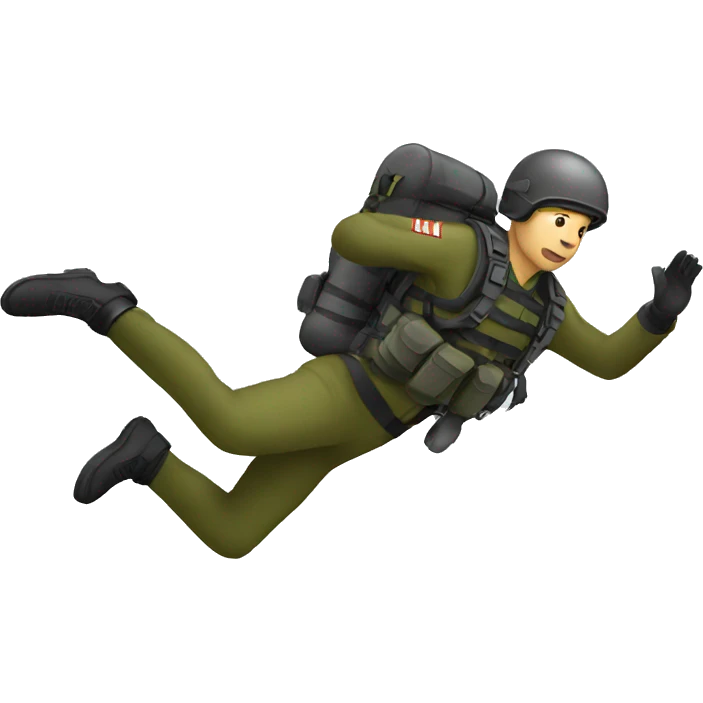 soldier diving emoji