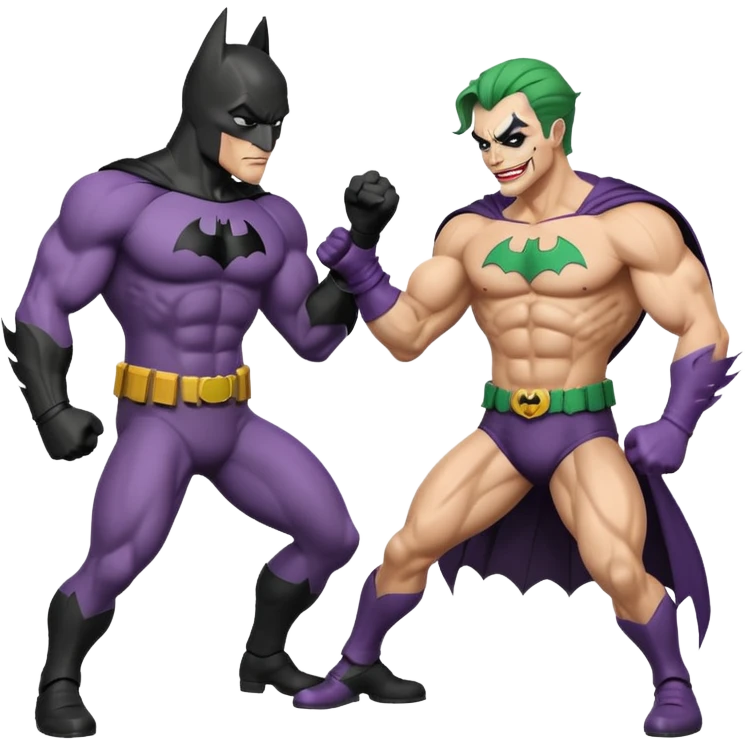 Batman fighting Joker emoji