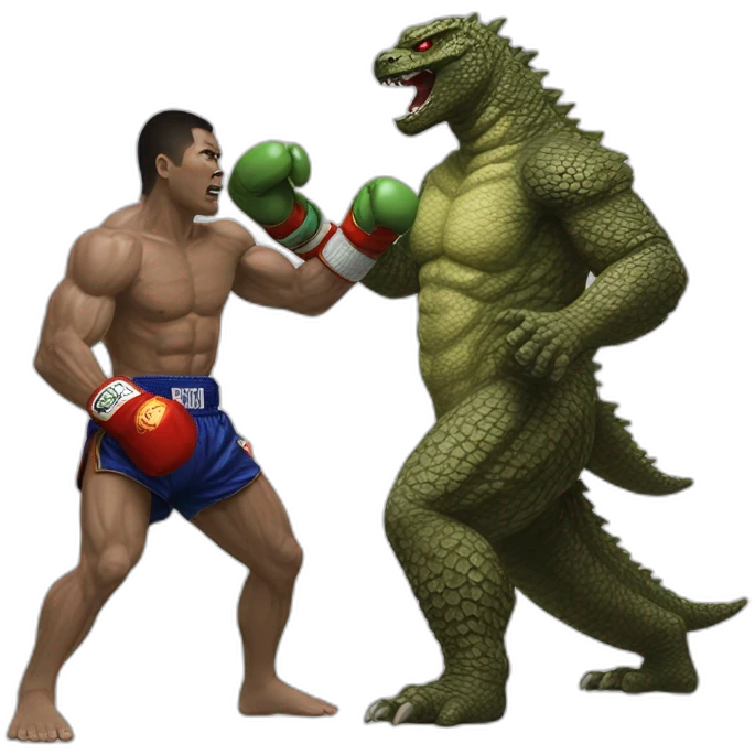 Godzilla muay thai emoji
