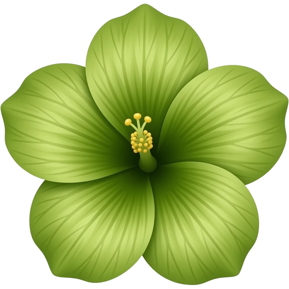 Green olive colour flower make flower like 🌺 emoji