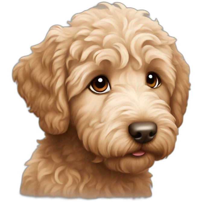 Austalian labradoodle puppy emoji