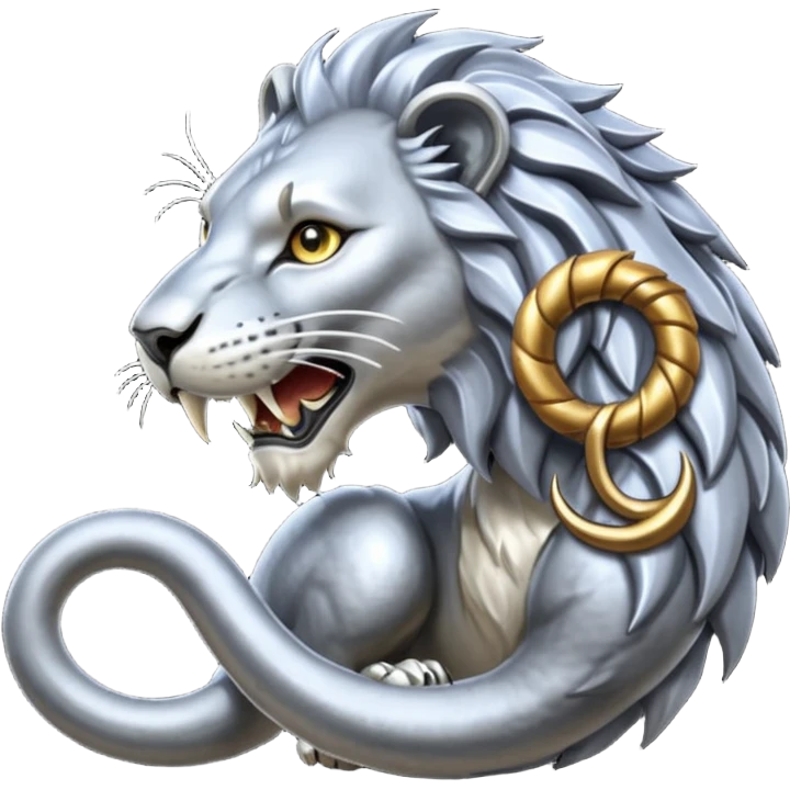 Elder Scrolls Online Lion eating its tail Ouroboro silver emoji