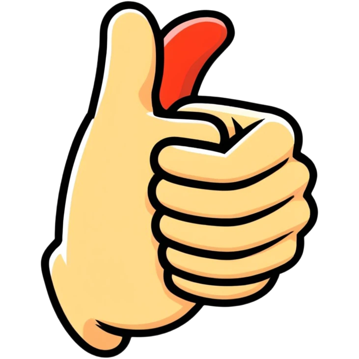 Thumbs up 'Great workout!' motivational fitness symbol emoji