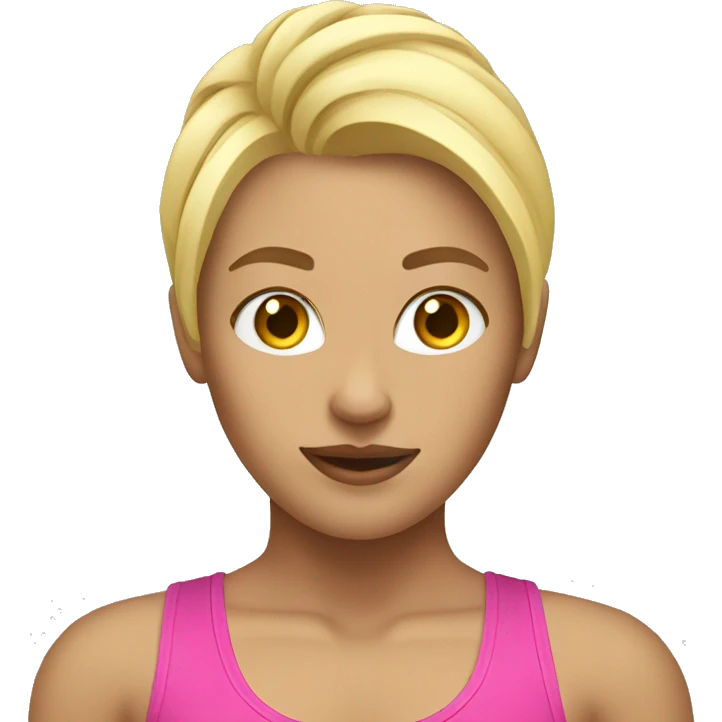 gym blonde girl emoji