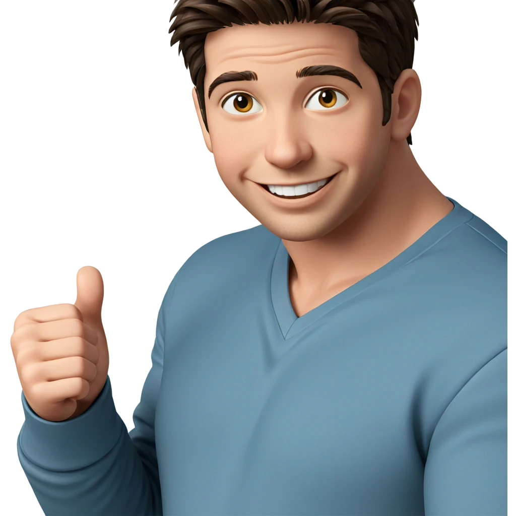 smiling boy giving thumbs up emoji