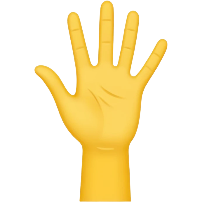Graphic: 👋 Waving hand icon (white with yellow outline).
Animation: Hand waves back and forth.
Background: Transparent. emoji