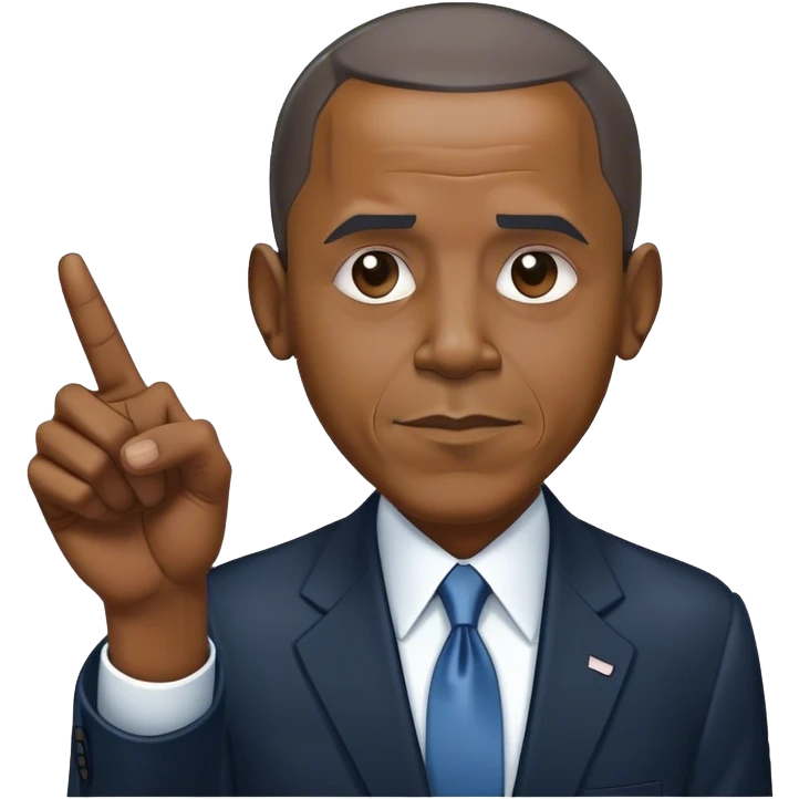 Obama pointing a finger emoji