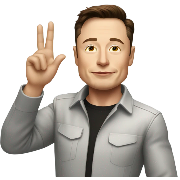 Elon Musk saluting emoji