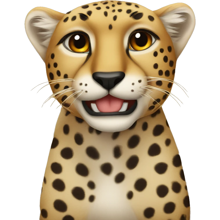 Heart with a cheetah emoji