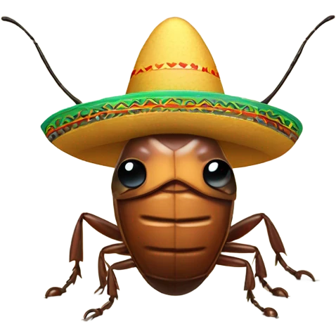 cockroach with a sombrero emoji
