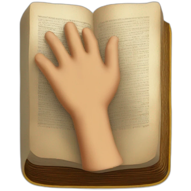 Fingers holding bible emoji