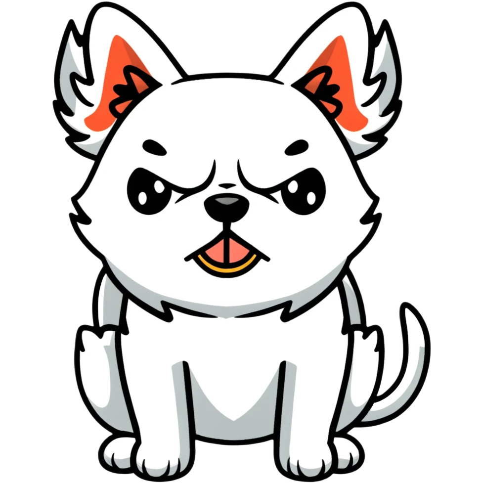 Pissed dog emoji