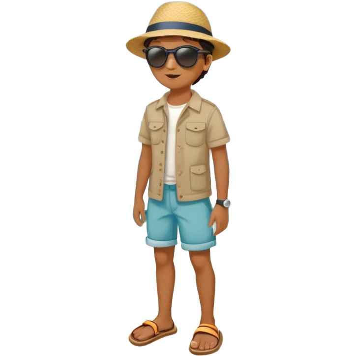 A person standing at the edge of the ocean, looking at the vast waves in front of them. The waves are playful and inviting (fun & play), the deep water is calm and powerful (relationships & meaning), and the beach walk is peaceful, with footprints marking the sand (being present & savoring life).  emoji
