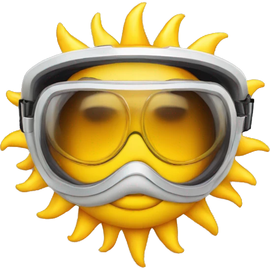 Sun with goggles  emoji