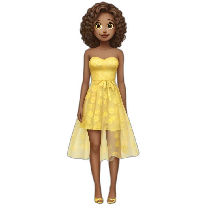 girl transparent dress emoji