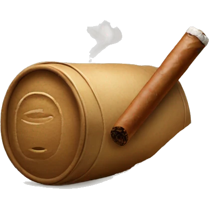 a bag of flour smokes a cigar emoji