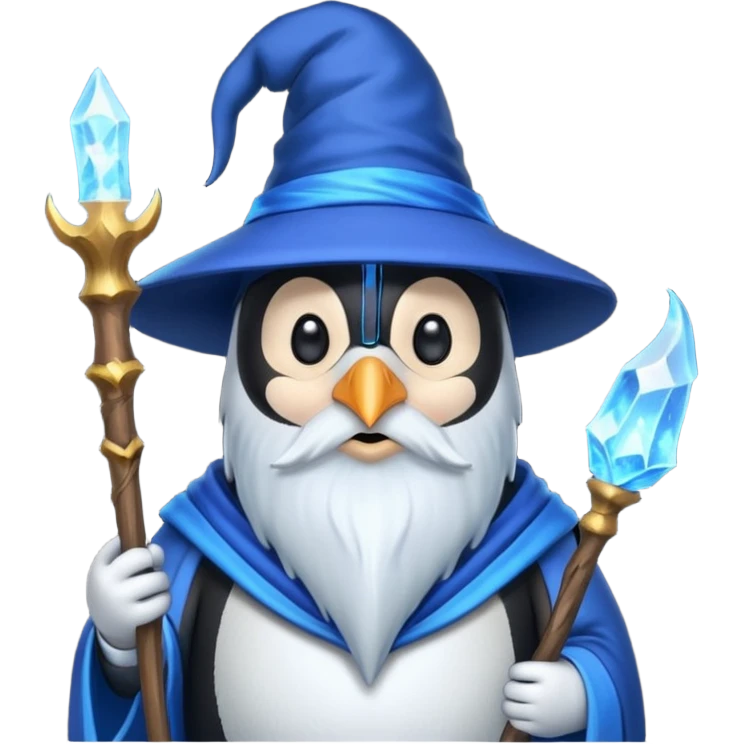 Penguin Wizard emoji