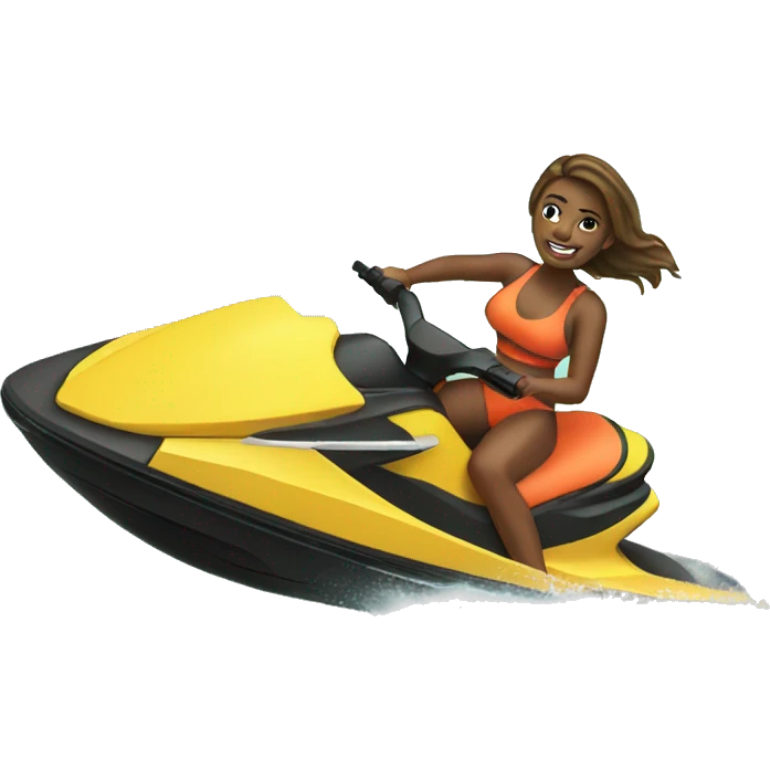 Girl on jetski emoji