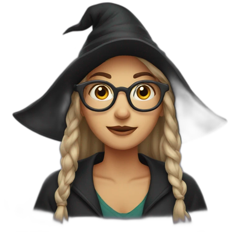 witch with eyeglasses emoji