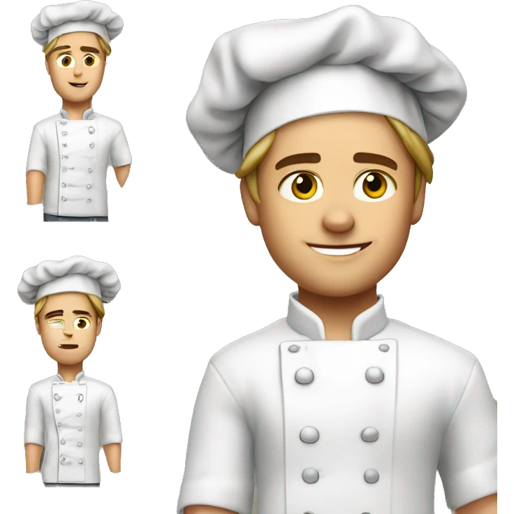 young brad pitt as a chef, rolling up his sleeves. winking emoji