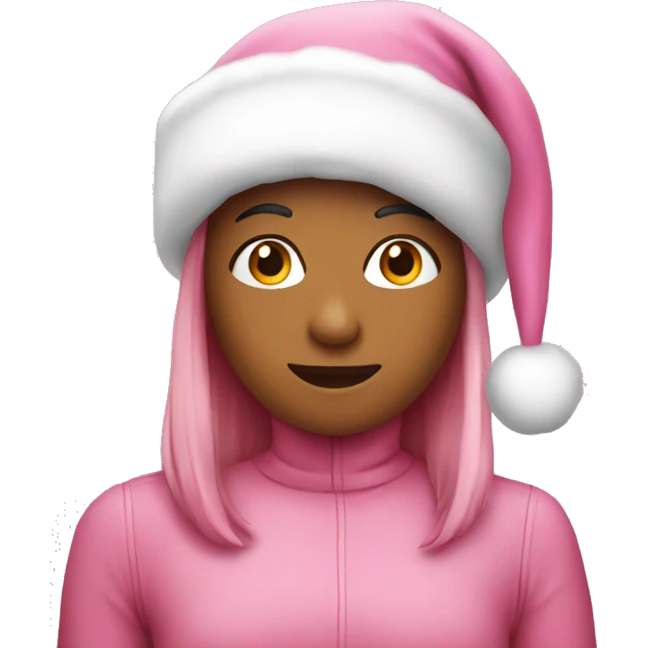 Pink christmas emoji