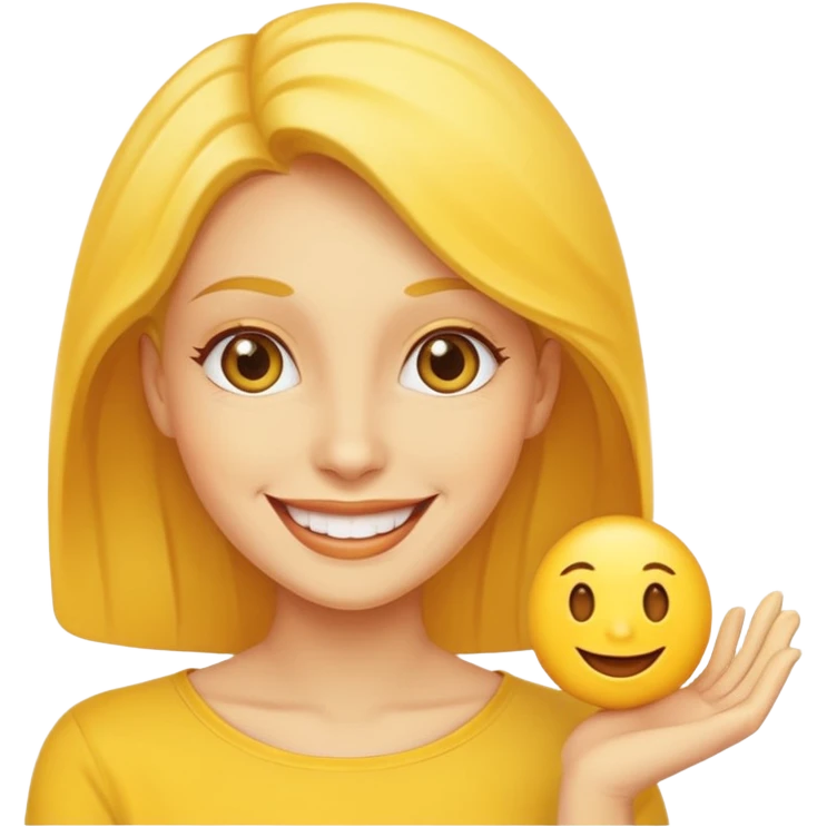 Nake the yellow woman from WhatsApp emoji