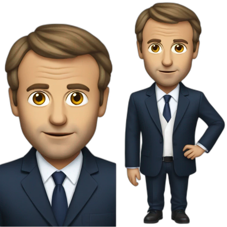 Emanuel Macron qui fait des chose bizarre emoji