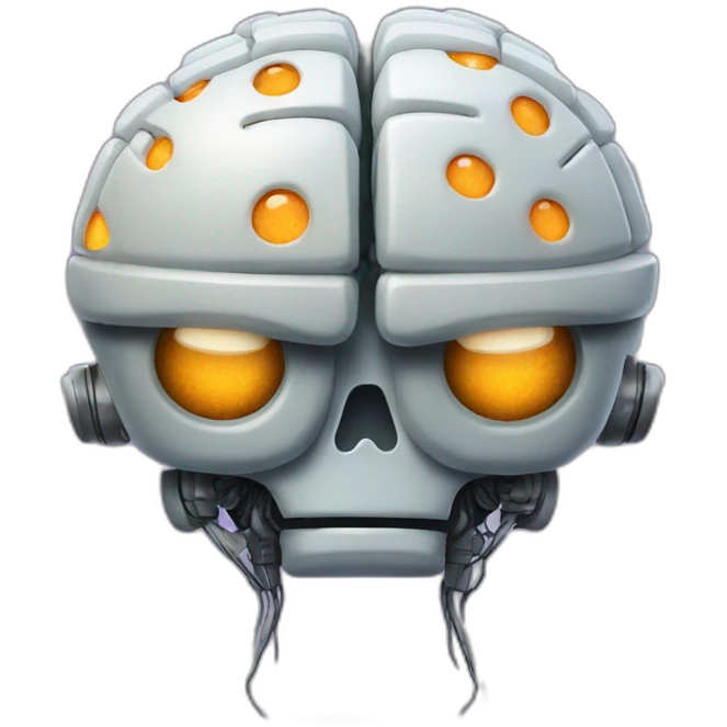 hallowen brain robot emoji
