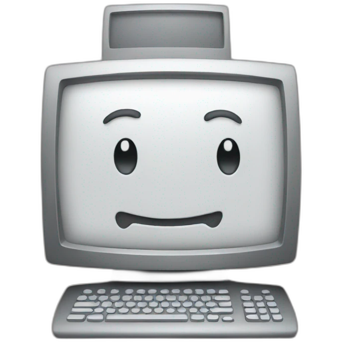 happy computer emoji