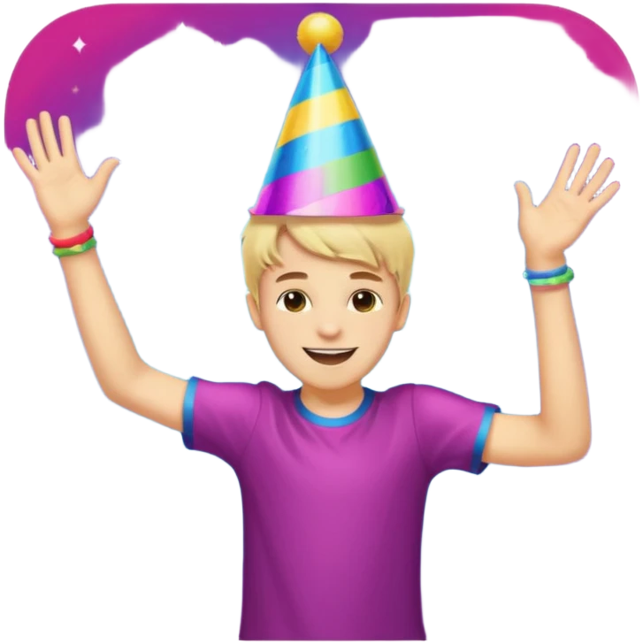 Boy dancing in disco party  emoji