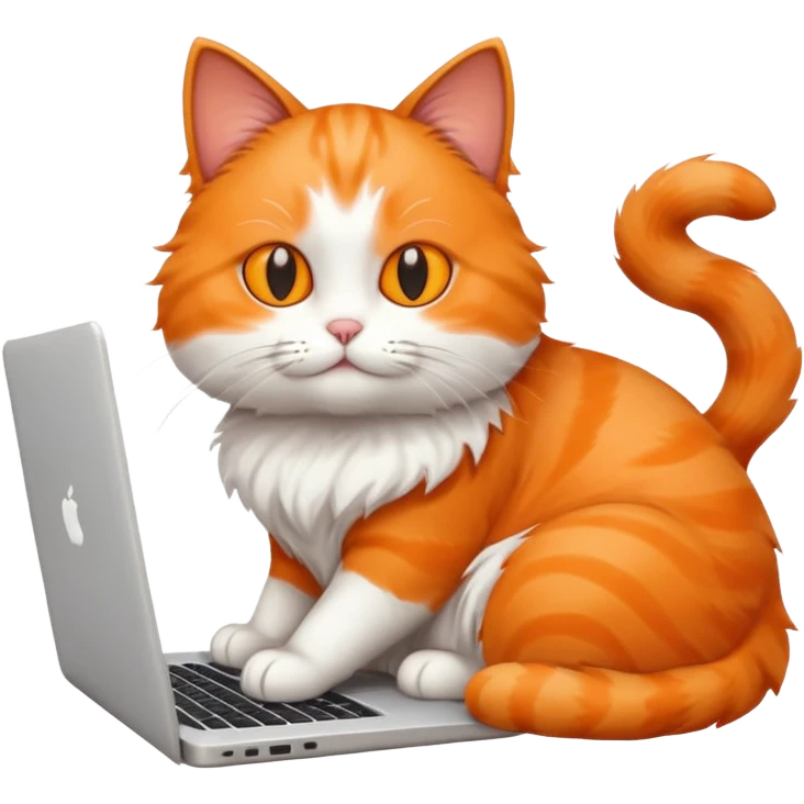 Cat using a laptop emoji