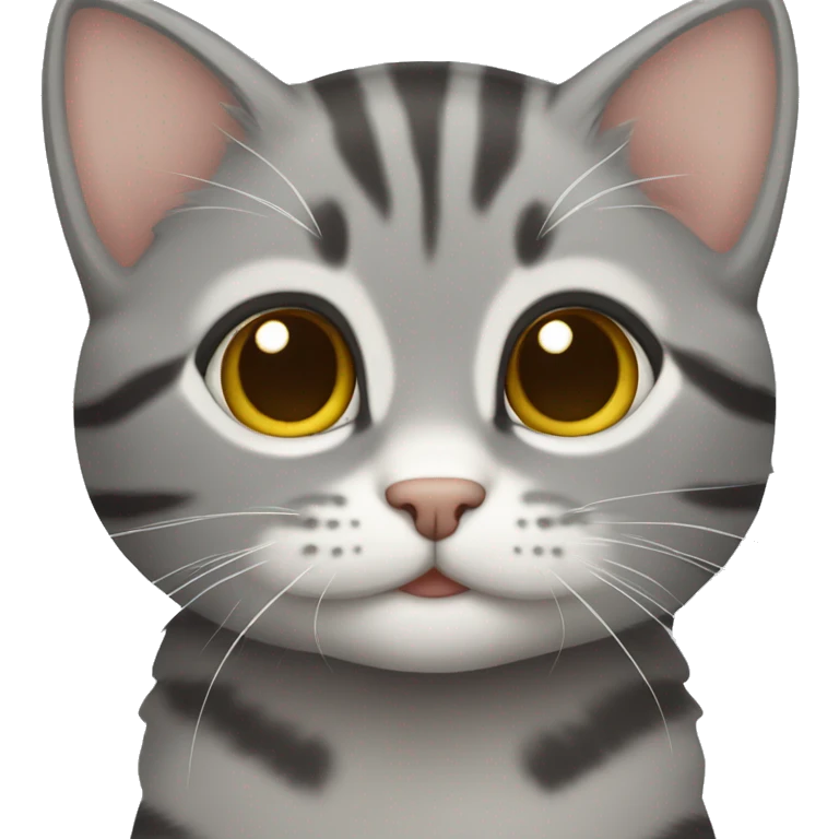 Gray tabby kitten emoji