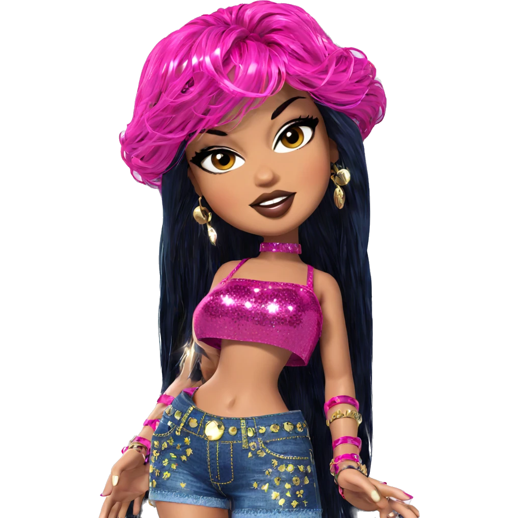 sparkling beauty in denim shorts emoji